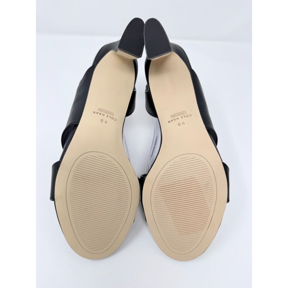 BNIB Cole Haan Grand 360 Amalia 65 Strappy Heeled Sandals in Black Leather Sz 9 - Picture 6 of 14
